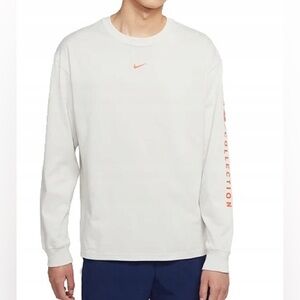 Nike Naomi Osaka Mens Long Sleeve Light Bone Tennis T-Shirt
